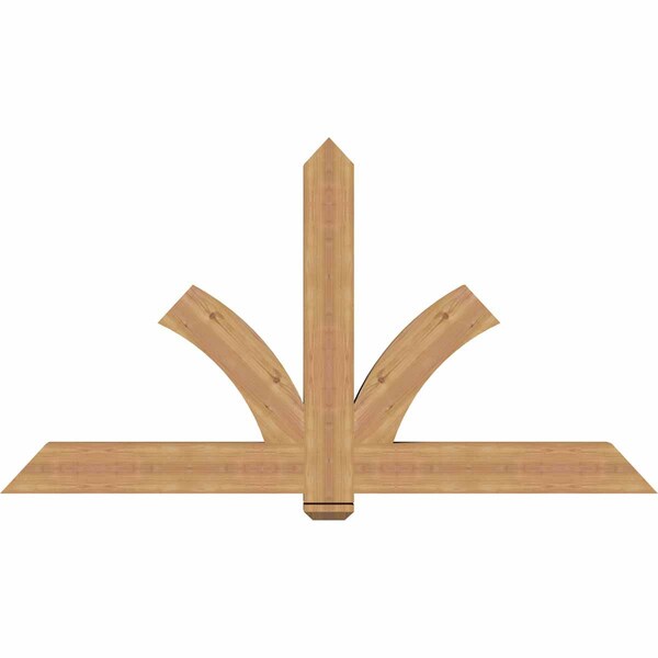 Ekena Millwork Redmond Smooth Timber Gable Bracket, Western Red Cedar, 72"W x 39"H x 3 1/2"D x 5 1/2"F, 13/12 Pitch GBW072X39X0406RED00SWR - main